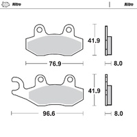 Moto Master Rear Nitro Brake Pad for Bombardier / CAN AM Maverick Max 1000 2014-2018