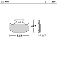 Moto Master Rear Nitro Brake Pad for Yamaha WR 250 1990-1997