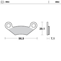 Moto Master Front Left Nitro Brake Pad for Polaris Hawkeye 400 2011-2014