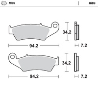 Moto Master Front Left Nitro Brake Pad for GasGas EC 300 E4 2018