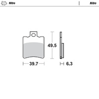 Moto Master Front Left Nitro Brake Pad for Yamaha YA Axis 50 1994-1996