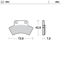 Moto Master Rear Nitro Brake Pad for Polaris L 400 2x4 1994-1995