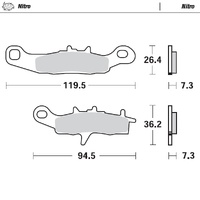 Moto Master Front Left Nitro Brake Pad for Husqvarna SM 610 ie 2007-2009