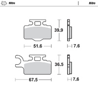 Moto Master Front Left Nitro Brake Pad for Suzuki RM 65 2003-2007