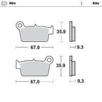 Moto Master Rear Nitro Brake Pad for Beta RR 400 4T Factory 2011