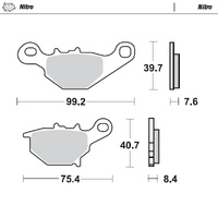 Moto Master Rear Nitro Brake Pad for Suzuki RM 85 2005-2023