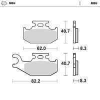 Moto Master Front Left Nitro Brake Pad for Suzuki LT-A 750 Kingquad 2005-2013