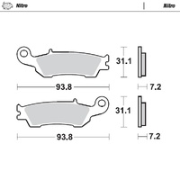 Moto Master Front Left Nitro Brake Pad for Yamaha YZ 125 2008-2021
