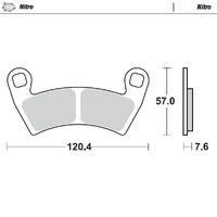 Moto Master Front Left Nitro Brake Pad for Polaris Ranger 700 6x6 2008-2009