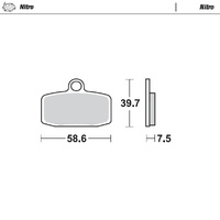 Moto Master Front Left Nitro Brake Pad for Sherco ST 125 2013-2014