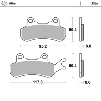 Moto Master Front Left Nitro Brake Pad for Bombardier / CAN AM Maverick Sport 1000 2019-2021