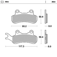 Moto Master Rear Right Nitro Brake Pad for Bombardier / CAN AM Maverick X3 1000 2017-2021