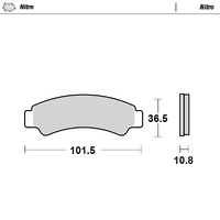 Moto Master Front Right Nitro Brake Pad for Cf MOTO C-Force 450 2017-2024