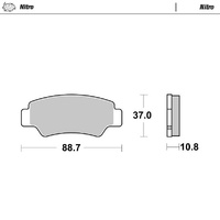 Moto Master Rear Nitro Brake Pad for Cf MOTO C-Force 520 2018