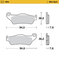 Moto Master Front Left Nitro Sport Brake Pad for Tm RACING EN 144 2008-2012