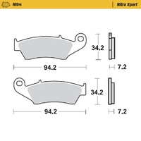 Moto Master Front Left Nitro Sport Brake Pad for Beta RR-S 350 4T 2017-2022
