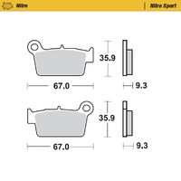Moto Master Rear Nitro Sport Brake Pad for Beta RR 50 Factory 2012-2015