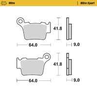 Moto Master Rear Nitro Sport Brake Pad for Husqvarna TC 65 2023-2025