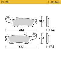 Moto Master Front Left Nitro Sport Brake Pad for Yamaha YZ 250 2008-2021