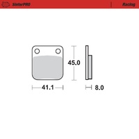 Moto Master Front Left Racing Brake Pad for Suzuki LT-F 400 Eiger 2WD/4WD 2002-2007