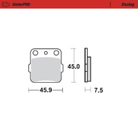 Moto Master Front Right Racing Brake Pad for Honda ATC 200 X 1983-1985