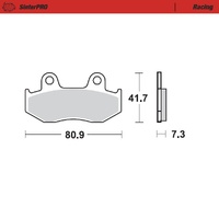 Moto Master Front Right Racing Brake Pad for Honda ATC 350 X 1985