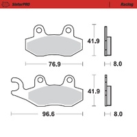 Moto Master Front Left Racing Brake Pad for Kawasaki KLX 140 L 2008-2018
