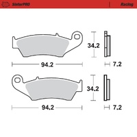 Moto Master Front Left Racing Brake Pad for Beta RR 250 4T 2007