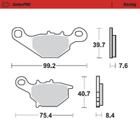 Moto Master Front Left Racing Brake Pad for Suzuki RM 85 L 2002-2004