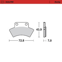 Moto Master Rear Racing Brake Pad for Polaris Big Boss 300 6x6 1994