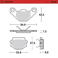 Moto Master Rear Racing Brake Pad for KTM 250 SX 1989-1993
