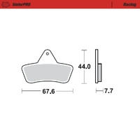 Moto Master Front Right Racing Brake Pad for Laverda Quasar 4x4 400 2004