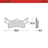 Moto Master Rear Racing Brake Pad for Polaris Sportsman Tractor 570 2015-2018