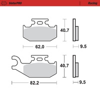 Moto Master Front Right Racing Brake Pad for Bombardier / CAN AM Outlander 650 2007-2012