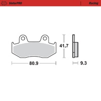 Moto Master Rear Racing Brake Pad for Yamaha YFM 700 R Raptor 2013-2024