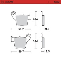 Moto Master Rear Racing Brake Pad for Honda CRF 450 RL 2021-2025