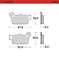 Moto Master Rear Racing Brake Pad for Fantic XE 125 2021-2025