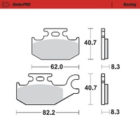 Moto Master Front Left Racing Brake Pad for Suzuki LT-A 400 F King Quad 2008-2012