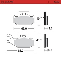 Moto Master Rear Racing Brake Pad for Yamaha Rhino 660 2005-2007