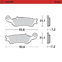 Moto Master Front Left Racing Brake Pad for Yamaha WR 450 F 2016-2020