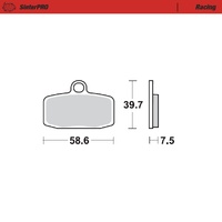 Moto Master Front Left Racing Brake Pad for Sherco ST 305 2013-2014