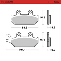 Moto Master Front Right Racing Brake Pad for Bombardier / CAN AM Commander Max 800 R 2018-2020