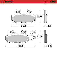 Moto Master Rear Racing Brake Pad for Yamaha YXM 700 Wolverine 2016-2024