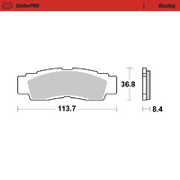Moto Master Front Left Racing Brake Pad for Yamaha 1000 Wolverine RMAX 2021-2024