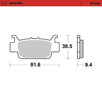 Moto Master Rear Right Racing Brake Pad for Honda Pioneer SXS 1000 2016-2020