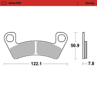 Moto Master Front Right Racing Brake Pad for Arctic CAT/TEXTRON Wildcat Sport 700 2015-2019