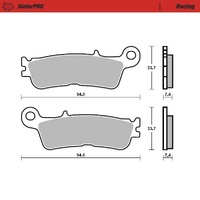 Moto Master Front Left Racing Brake Pad for Fantic XXF 250 2022-2025