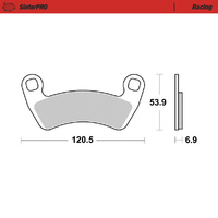 Moto Master Rear Right Racing Brake Pad for Polaris RZR XP 1000 Turbo 2020-2021