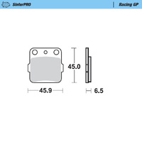 Moto Master Rear Racing GP Brake Pad for Yamaha YZ 250 1985-1989