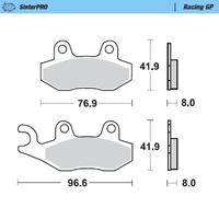 Moto Master Front Left Racing GP Brake Pad for Kawasaki KLX 250 S 2009-2014